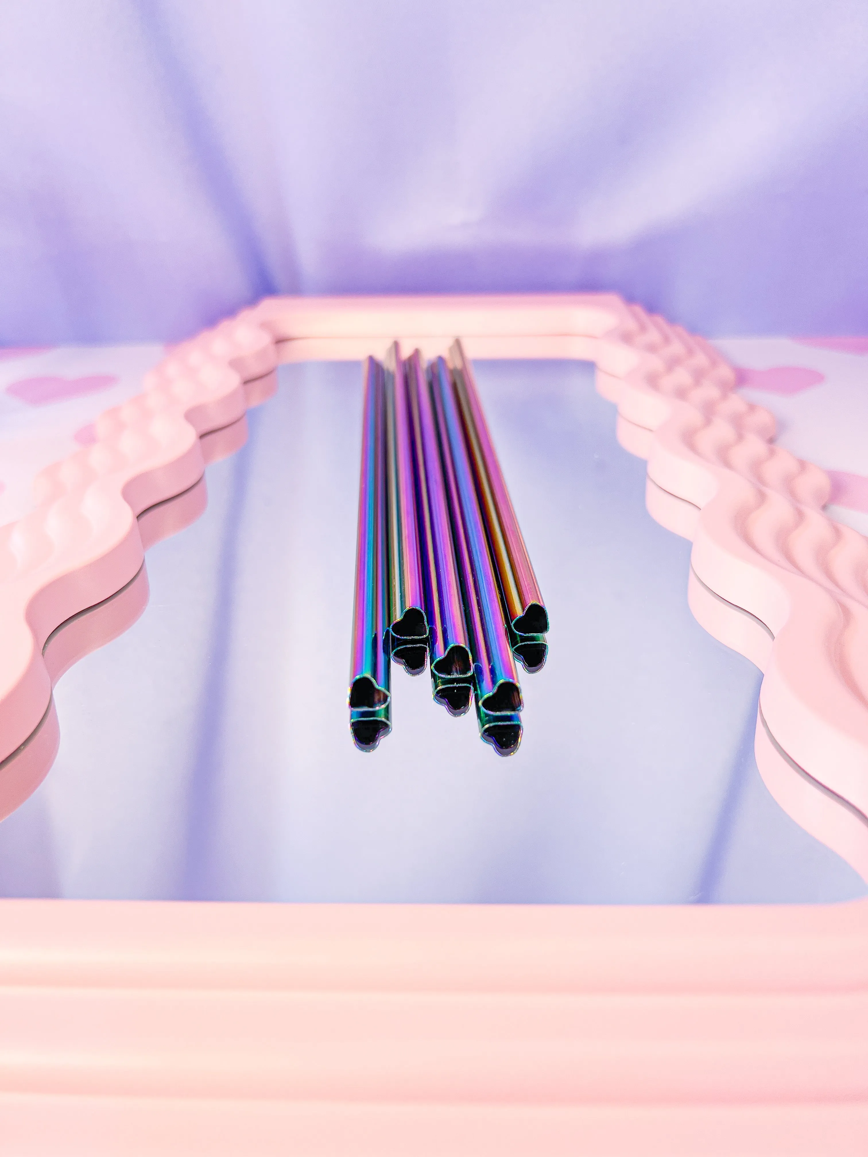 Heart Shaped Straw - Rainbow
