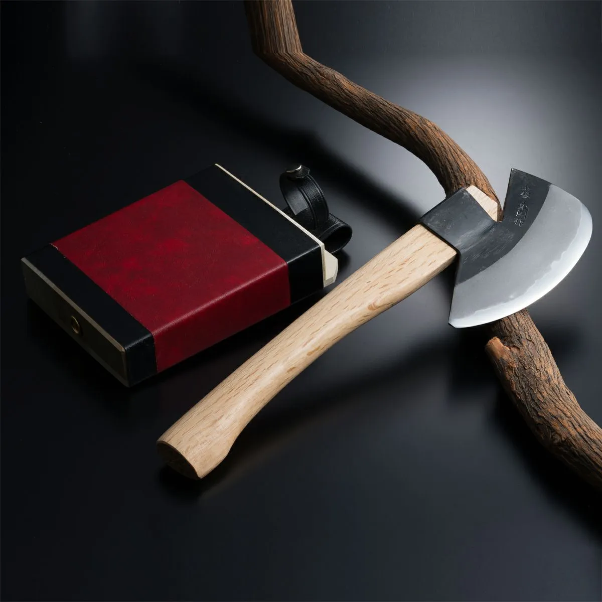 HONMAMON "AZUMASYUSAKU" Branch Lopping Ax, Edge of Blade: "Aogami Steel"! Blade Length 130mm (abt 5.1")